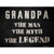 Grandpa The Legend Wholesale Novelty Rectangular Sticker Decal