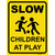 Slow Childen At Play Wholesale Novelty Rectangular Sticker Decal