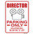 Director Parking D List Wholesale Novelty Rectangular Sticker Decal