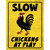 Chickens At Play Wholesale Novelty Rectangle Sticker Decal