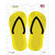 Yellow Solid Wholesale Novelty Flip Flops Sticker Decal