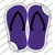 Purple Solid Wholesale Novelty Flip Flops Sticker Decal