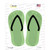Lime Green Solid Wholesale Novelty Flip Flops Sticker Decal