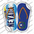 Nevada|NV Flag Wholesale Novelty Flip Flops Sticker Decal