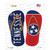 Tennessee|TN Flag Wholesale Novelty Flip Flops Sticker Decal