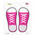 Pink Solid Wholesale Novelty Shoe Outlines Sticker Decal