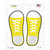 Yellow Solid Wholesale Novelty Shoe Outlines Sticker Decal
