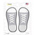 Gray Solid Wholesale Novelty Shoe Outlines Sticker Decal