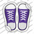 Purple Solid Wholesale Novelty Shoe Outlines Sticker Decal