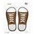 Brown Solid Wholesale Novelty Shoe Outlines Sticker Decal