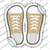 Gold Solid Wholesale Novelty Shoe Outlines Sticker Decal