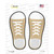 Gold Solid Wholesale Novelty Shoe Outlines Sticker Decal