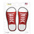 Red Glitter Wholesale Novelty Shoe Outlines Sticker Decal
