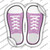 Pink Glitter Wholesale Novelty Shoe Outlines Sticker Decal