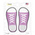 Pink Glitter Wholesale Novelty Shoe Outlines Sticker Decal