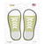 Yellow Glitter Wholesale Novelty Shoe Outlines Sticker Decal