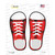 Red Plad Wholesale Novelty Shoe Outlines Sticker Decal