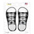 Black Plad Wholesale Novelty Shoe Outlines Sticker Decal