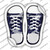 Navy Blue Camo Wholesale Novelty Shoe Outlines Sticker Decal