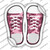 Pink Camo Wholesale Novelty Shoe Outlines Sticker Decal