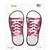 Pink Camo Wholesale Novelty Shoe Outlines Sticker Decal