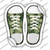 Green Leaves Camo Wholesale Novelty Shoe Outlines Sticker Decal