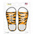 Tiger Print Wholesale Novelty Shoe Outlines Sticker Decal