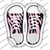 Pink Zebra Print Wholesale Novelty Shoe Outlines Sticker Decal
