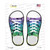 Purple|Green Sparkles Giraffe Print Wholesale Novelty Shoe Outlines Sticker Decal