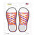 Orange|Purple Sparkles Tiger Print Wholesale Novelty Shoe Outlines Sticker Decal