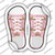 Crown Pink Glitter Wholesale Novelty Shoe Outlines Sticker Decal