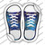 Fish Blue Wholesale Novelty Shoe Outlines Sticker Decal