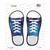 Fish Blue Wholesale Novelty Shoe Outlines Sticker Decal