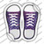 Purple Glitter Scales Wholesale Novelty Shoe Outlines Sticker Decal