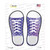 Purple|Silver Scales Wholesale Novelty Shoe Outlines Sticker Decal