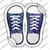 Blue|Purple Shiny Scales Wholesale Novelty Shoe Outlines Sticker Decal