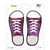 Mermaid Pink Wholesale Novelty Shoe Outlines Sticker Decal