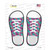 Teal|Purple Scales Wholesale Novelty Shoe Outlines Sticker Decal