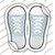 Baby Blue|Gold Scales Wholesale Novelty Shoe Outlines Sticker Decal