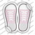 Pink Chevron Pattern Wholesale Novelty Shoe Outlines Sticker Decal