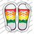 Rainbow Flag Horizontal Wholesale Novelty Shoe Outlines Sticker Decal