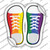 Rainbow Flag Vertical Wholesale Novelty Shoe Outlines Sticker Decal