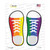 Rainbow Flag Vertical Wholesale Novelty Shoe Outlines Sticker Decal