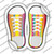 Vertical Colors Wholesale Novelty Shoe Outlines Sticker Decal
