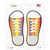 Vertical Colors Wholesale Novelty Shoe Outlines Sticker Decal