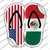 USA|Mexico Flag Wholesale Novelty Flip Flops Sticker Decal