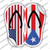 USA|Puerto Rico Flag Wholesale Novelty Flip Flops Sticker Decal
