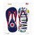 OH Flag|Cavaliers Strip Art Wholesale Novelty Flip Flops Sticker Decal