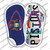 MI Flag|Pistons Strip Art Wholesale Novelty Flip Flops Sticker Decal