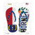 NC Flag|Hornets Strip Art Wholesale Novelty Flip Flops Sticker Decal